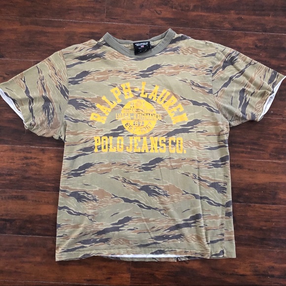 Vintage Ralph Lauren Single Stitch Cammo Shirt {M} - Picture 2 of 8